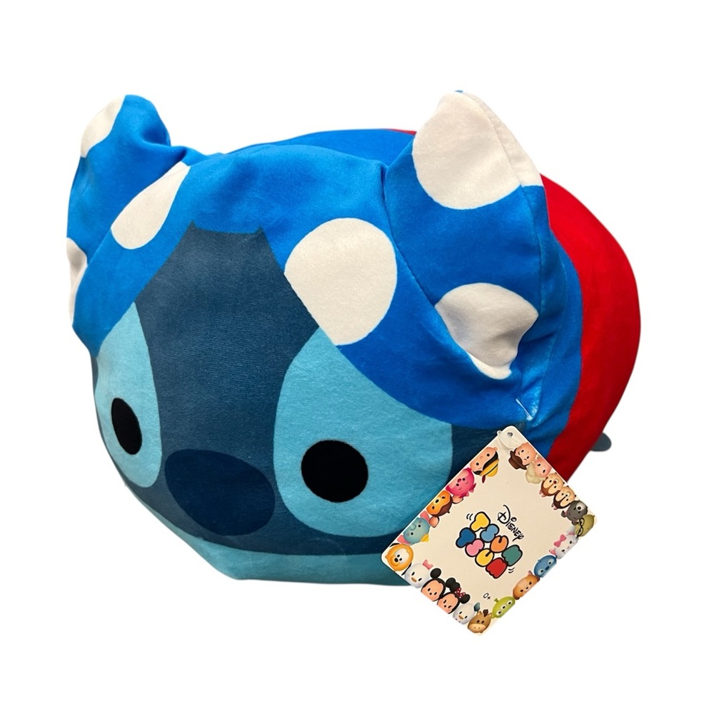 NWT Disney Tsum Tsum Superhero Stitch Blue and Red 8” Medium Size Pillow Plush